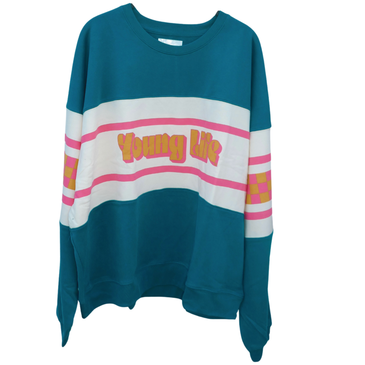 Young Life Oversized Checkered Crewneck Sweatshirt – Young Life Store