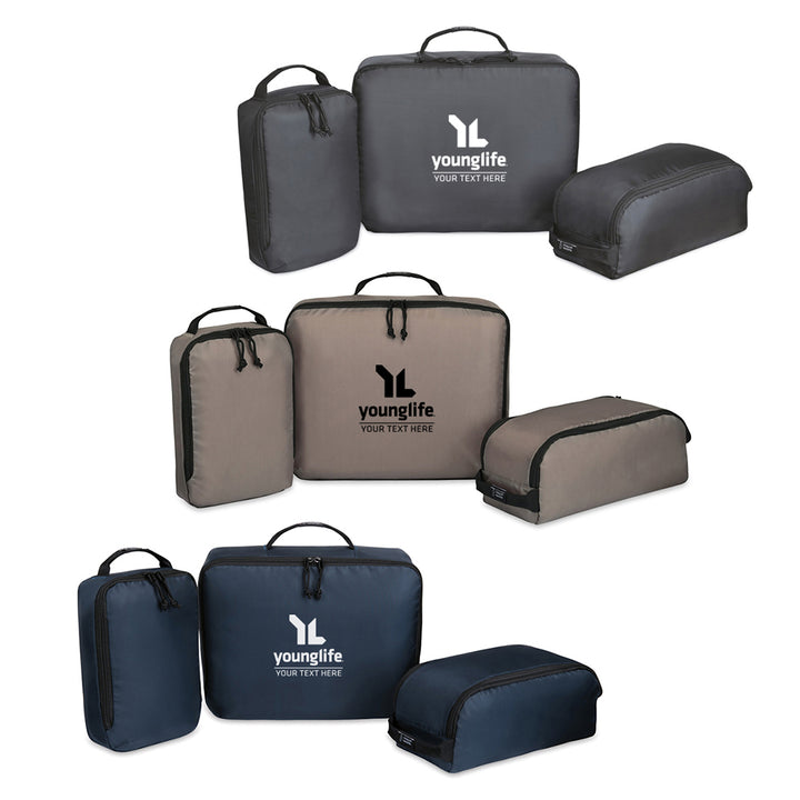 Custom Renew rPET 3 Piece Packing Cube Set