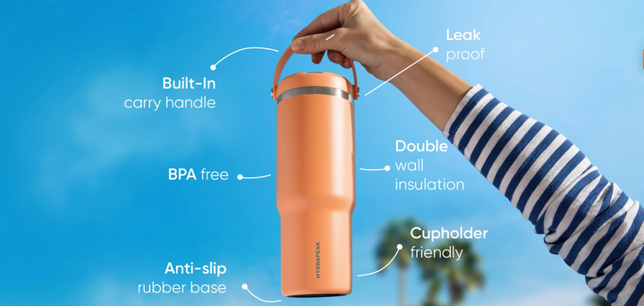 Hydrapeak 32oz Nomad with Handle and Straw Lid