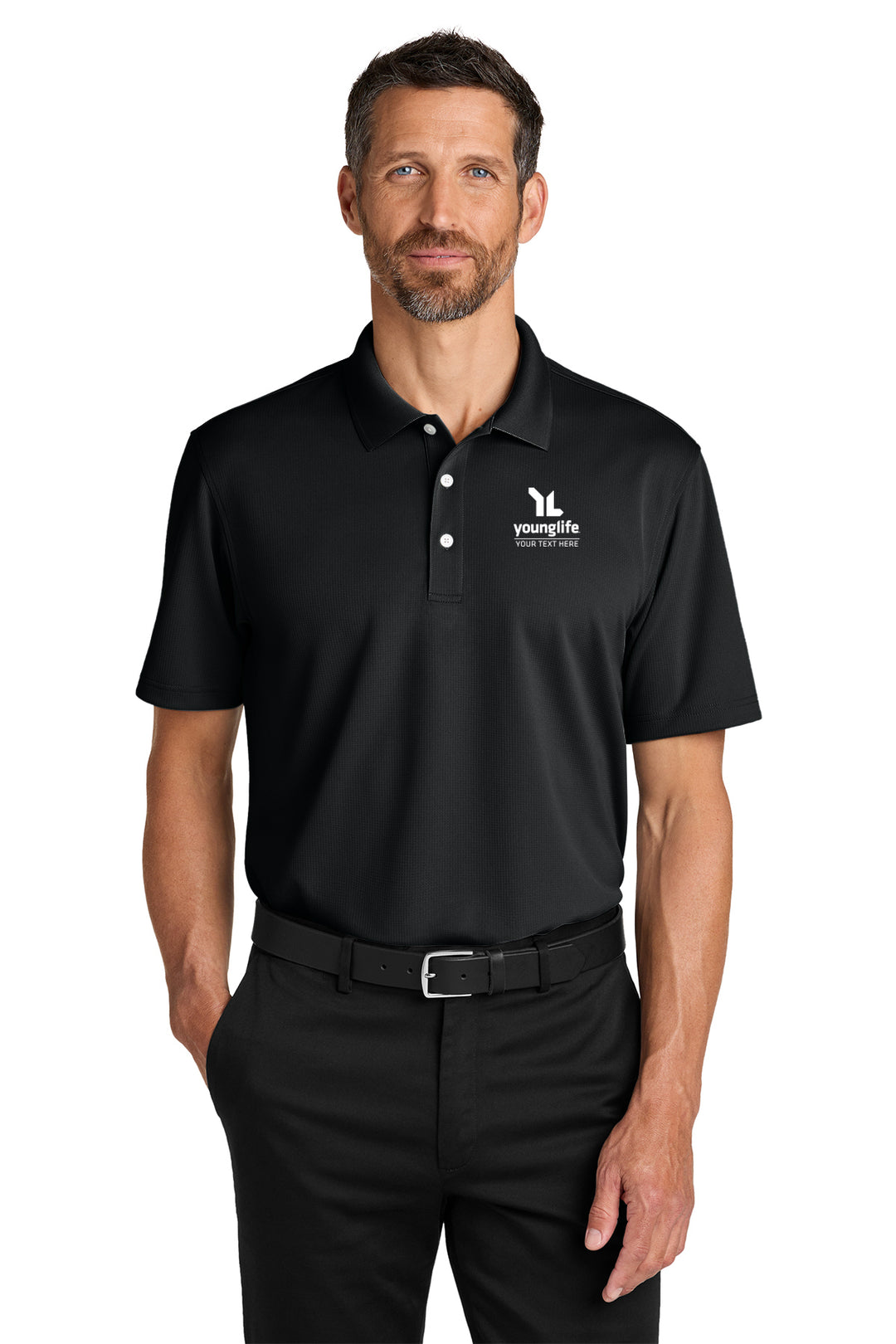 Dry Zone Stain-Release Grid Polo