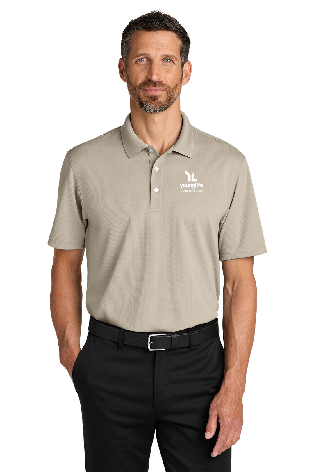 Dry Zone Stain-Release Grid Polo