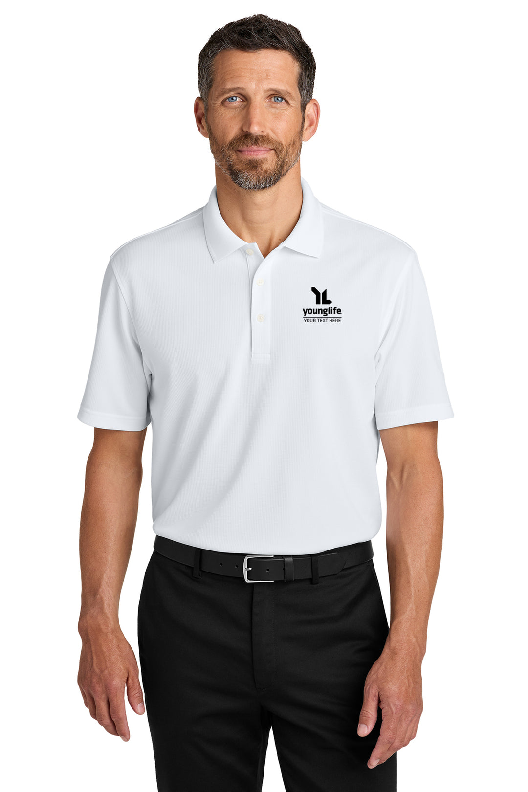 Dry Zone Stain-Release Grid Polo