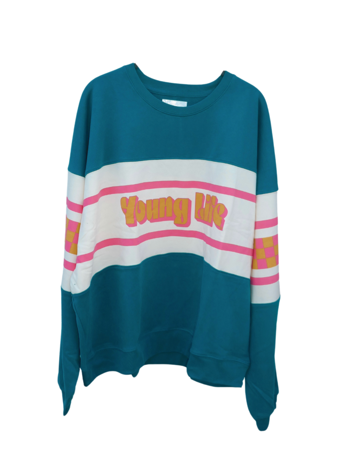 Young Life Oversized Checkered Crewneck Sweatshirt – Young Life Store