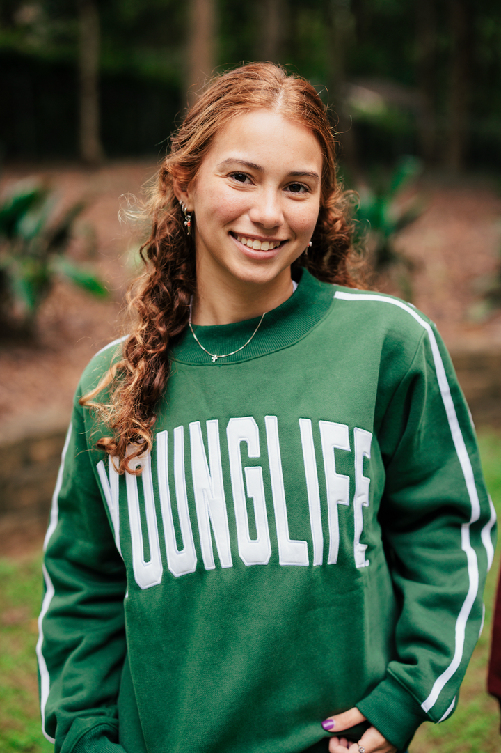 Green Mock Neck Sweatshirt