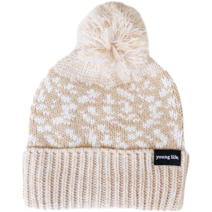 Knit Pom Pom Beanie - Natural