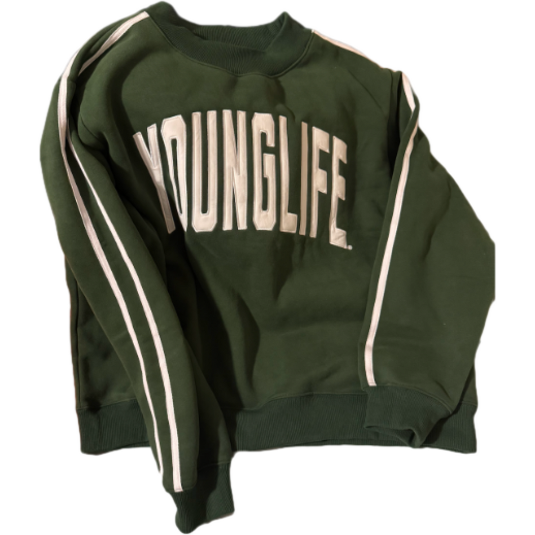 Green Mock Neck Sweatshirt