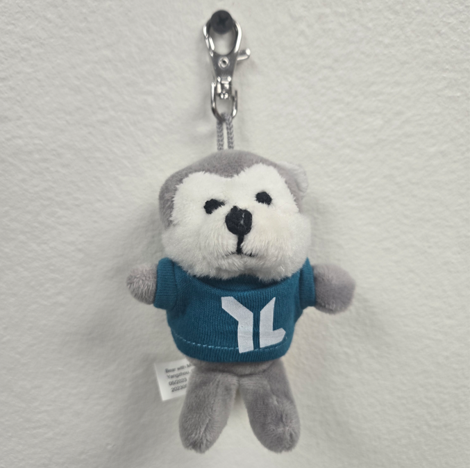 Porte-clés animal en peluche douce