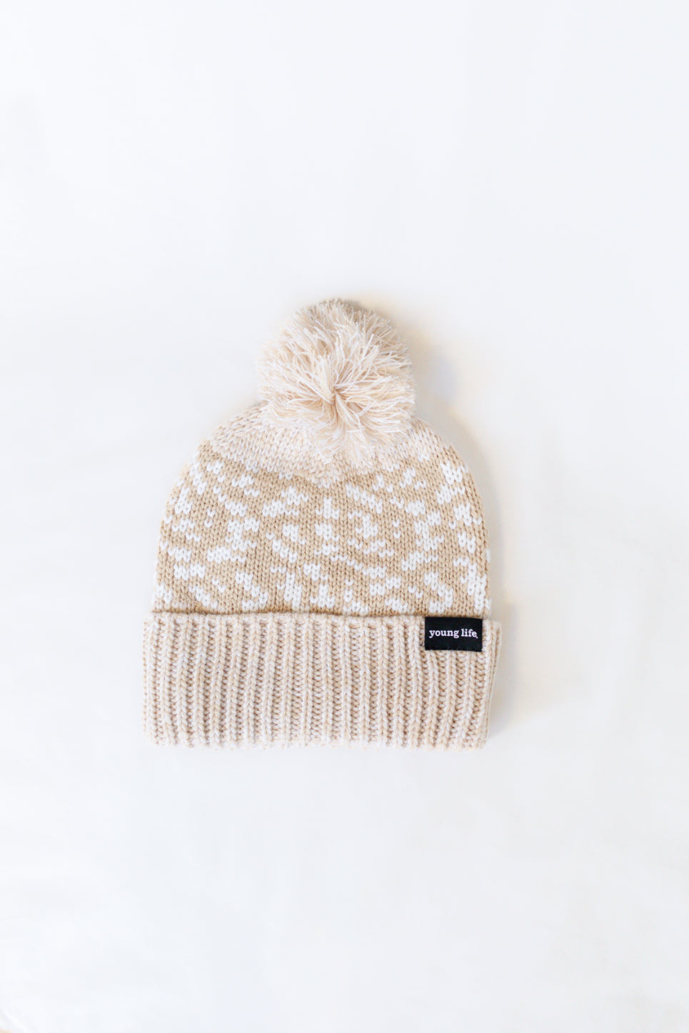 Knit Pom Pom Beanie - Natural