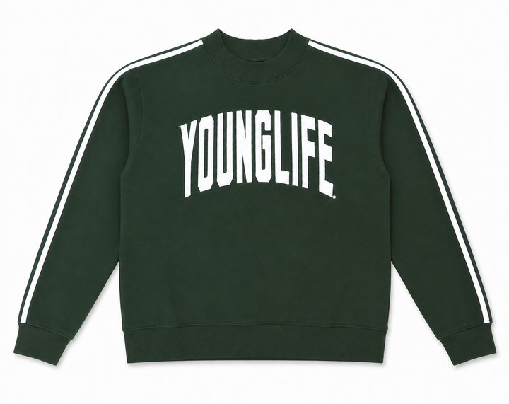 Green Mock Neck Sweatshirt