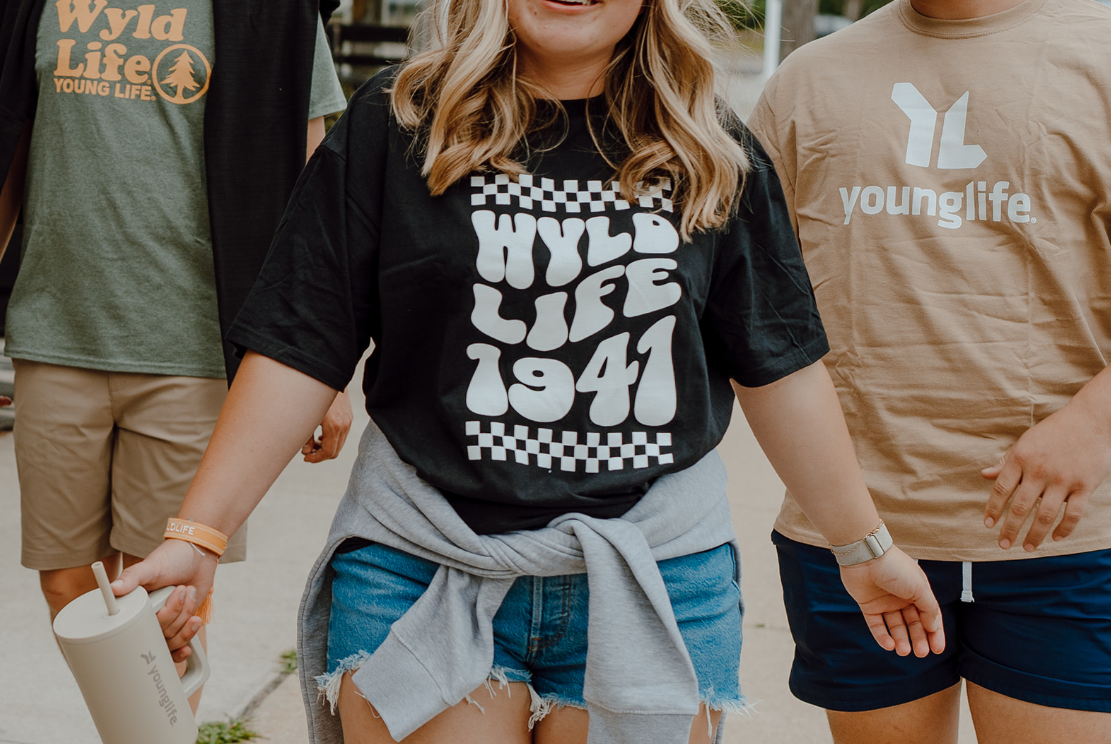 WyldLife Groovy Typography T Shirt Young Life Store