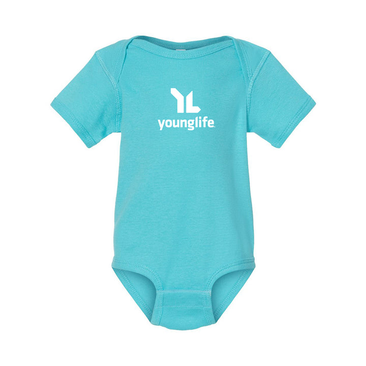 Grenouillère à manches courtes pour bébé avec logo principal
