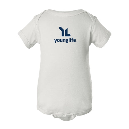 Grenouillère à manches courtes pour bébé avec logo principal