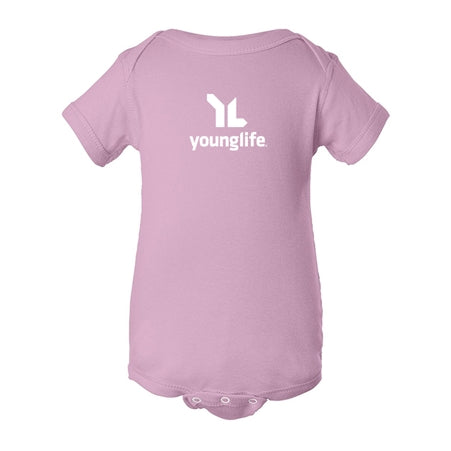 Grenouillère à manches courtes pour bébé avec logo principal