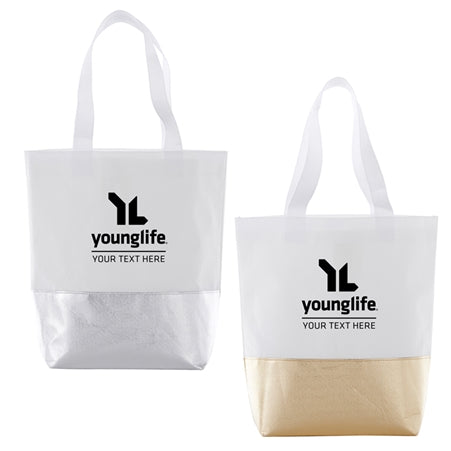 Custom Non-Woven Mini Metallic Laminated Tote