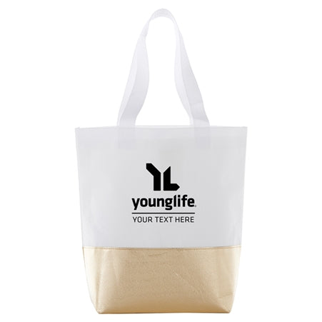 Custom Non-Woven Mini Metallic Laminated Tote