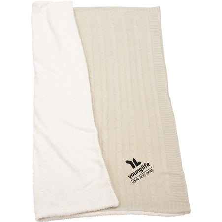 Custom Field &amp; Co. Heathered Fleece Sherpa Blanket
