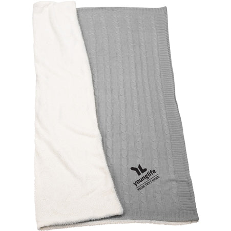 Custom Field &amp; Co. Heathered Fleece Sherpa Blanket