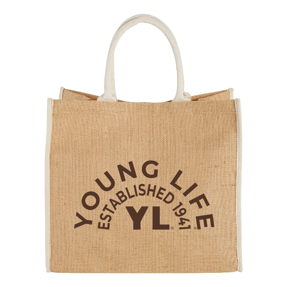 Large Jute Tote Bag Young Life Store
