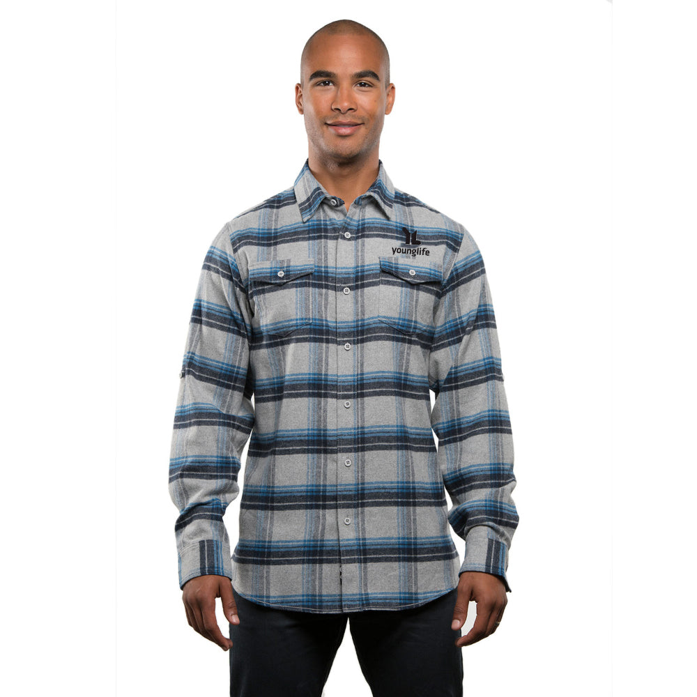 Burnside Men's Yarn-Dyed Long Sleeve Flannel Shirt – Young