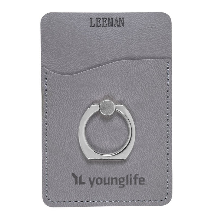 Custom Tuscany Card Holder with Metal Ring Phone Stand