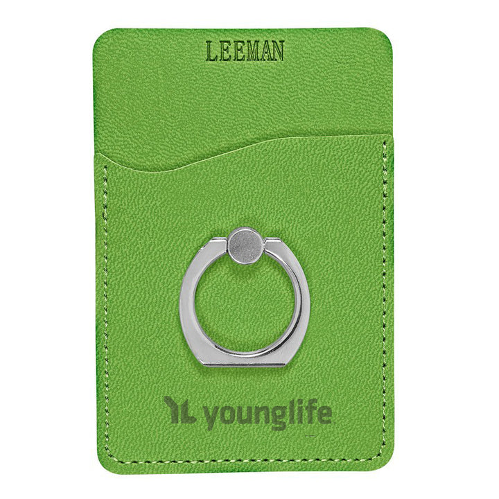 Custom Tuscany Card Holder with Metal Ring Phone Stand