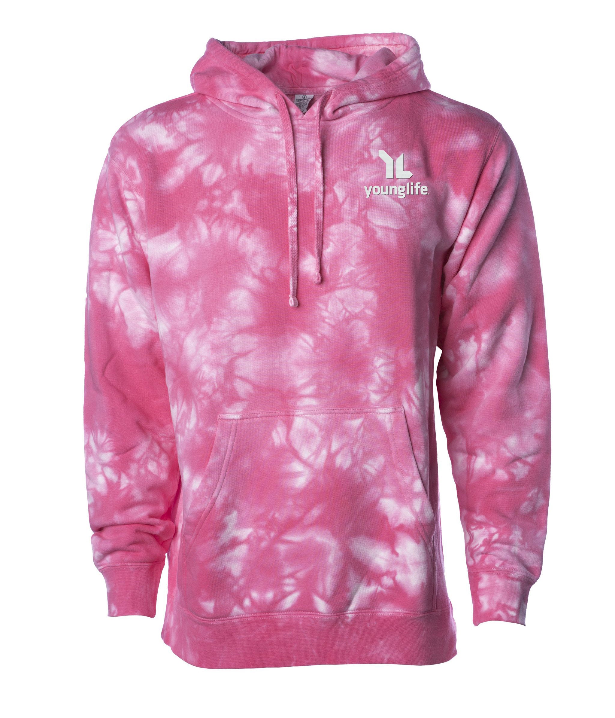 Independent Trading Unisex Midweight Tie Dye Hooded Pullover