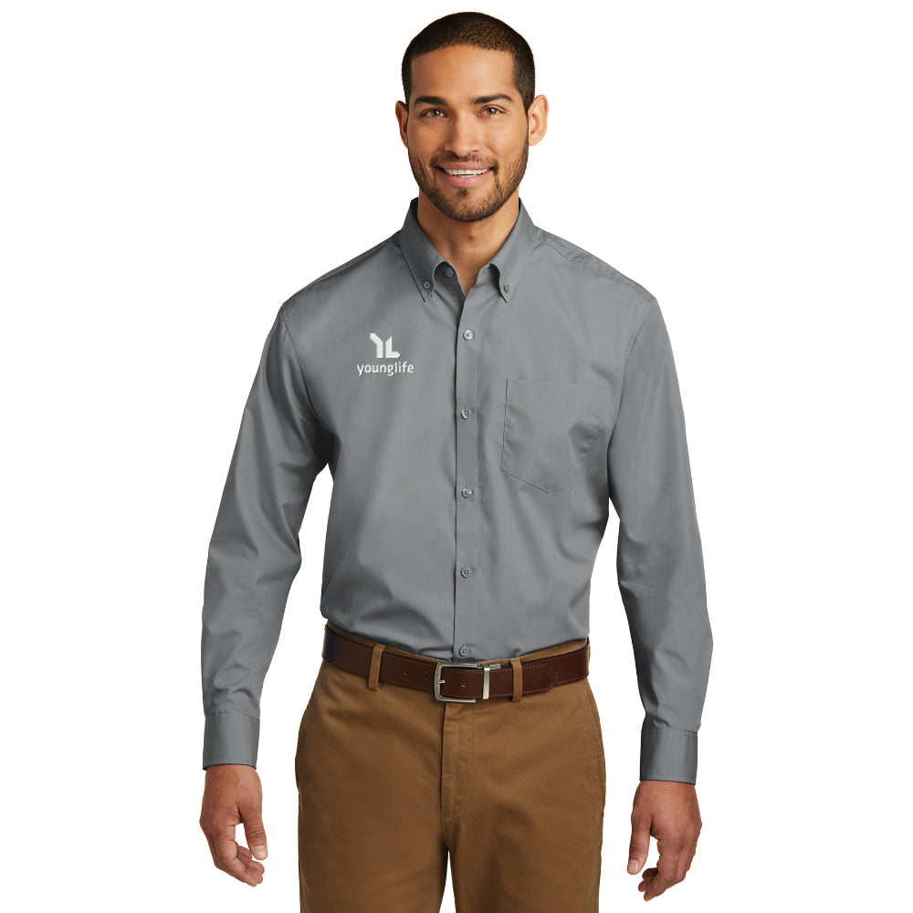 Port Authority Long Sleeve Carefree Poplin Shirt