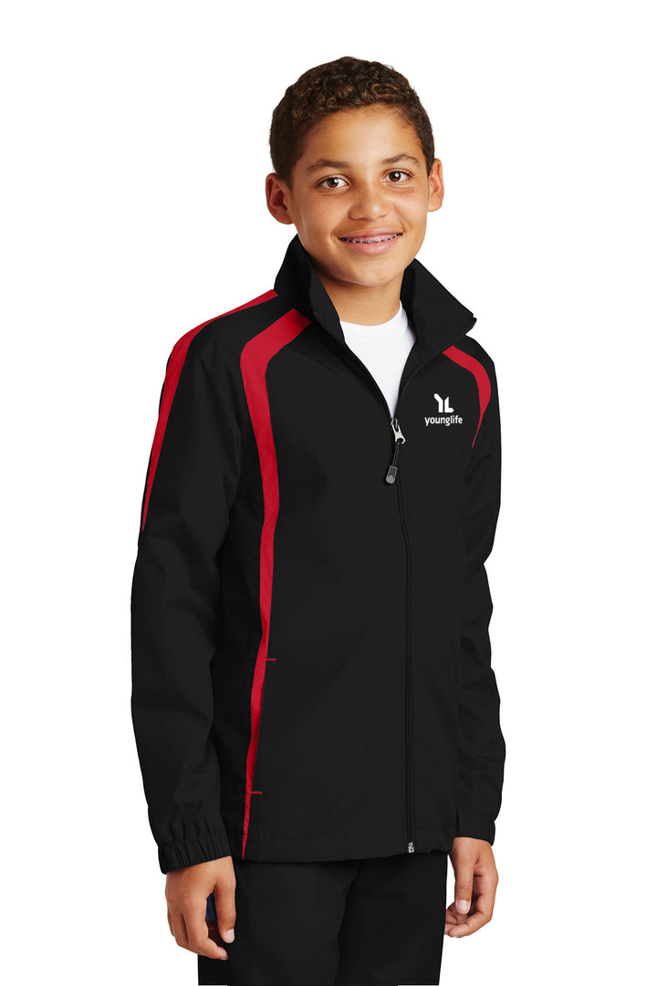 Sport-Tek Youth Colorblock Raglan Jacket