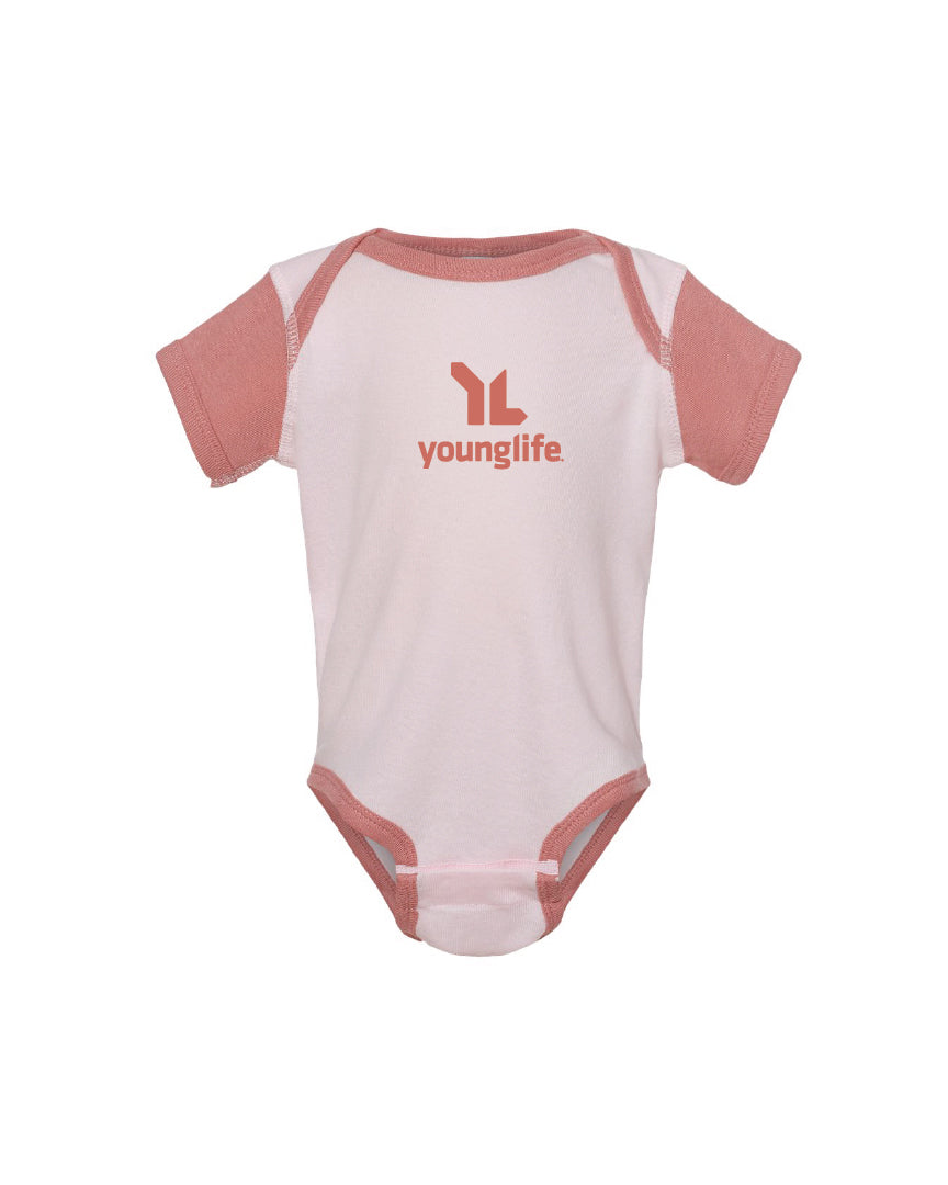 Grenouillère à manches courtes pour bébé avec logo principal